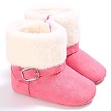 Cutelove キッズ 女の子　赤ちゃん　ベビー靴　シューズ 最初のウォーカーズ向き　プラスベルベット　保暖ブーツ 防寒靴　 PUマット 足を守る　心地柔らか　滑り止め　脱着簡単　七色