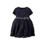 カーターズ Carter's ワンピース 半袖 総レース リボンベルト オムツカバー付き 綿71% ナイロン29% Lace Dress 3M (55-61cm)