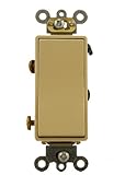 Leviton 5623 – 2i 20 Amp、120 / 277ボルト、デコラPlus Rocker 3ウェイAC静かスイッチ、商用グレード、アイボリー