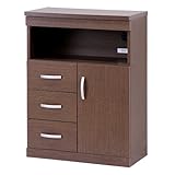 回線収納スタンドKD ブラウン 約幅60×奥行32×高さ80cm モデムラック [ルーター収納 プリンター台 電話台 FAX台] 039001