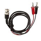 IPOTCH BNC オス Q9 ― デュアル 4mm　バナナジャックケーブル　ブラック+レッド