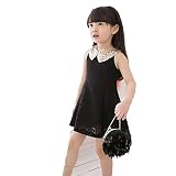 usstore 1pc Kid女の子子供エレガントなOネックプリンセスドレスレースリボンドレス カラー: ブラック