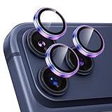 Podick レンズカバー iPhone 17 Pro/17 Pro Max 用 カメラフィルム 【貼ってる感ゼロ！】 9H強化ガラス アルミ合金 耐衝撃 いphone17pro/17pro max カメラ保護 高透過率 キズ防止 露出オーバー防止 気泡ゼロ 指紋防止 貼り付け簡単 アイフォン17プロ/17プロマックス 対応 独立型レンズプロテクター (17Pro/Max,Colorful)