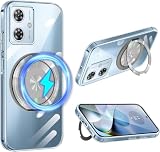 Cexitesuo For Motorola G64 5G ケース クリア リング付き 360°回転スタンド 耐衝撃 モトローラG64 / G64Y カバー 薄型 軽量 人気 Moto g64 / g64y 5g スマホケース 透明 TPU 車載ホルダー対応 (クリア)