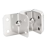 SODIAL(R) シェルフドア35ミリメートル x 30ミリメートル 90度4穴コーナーブラケットシルバートーン10個