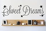 Design with Vinyl 2015 BS 34 Sweet Dreams Kids Baby Boy Girl Nursery Wall Decal 6 x 30 Black [並行輸入品]