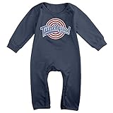 面白い 幼児 スペース ジャム バスケの神様 半袖ロンパース コットン Navy Size 12 Months