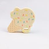 Mamimami Home 歯茎をマッサージ 歯がため 歯固め おしゃれアイスクリー 8x6.8cm シリコーン製 赤ちゃんの玩具 おしゃぶり　ペンダント 男の子 女の子 キュート 出産祝い 内祝い 