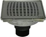 クォーツby Aco 37224 Square Drain withピクセルパターン、6 " x 6 "