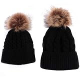 efaster ( TM )ファッションMom and Baby I Love YouニットKeep Warm Hat カラー: ブラック