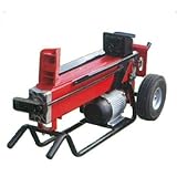 ナカトミ【油圧式薪割り機 LS-6】電源100Vでしつこい根株も簡単処理。四分割カッターと足で操作できるフットペタルを標準付属。大径タイヤ採用で移動も簡単。