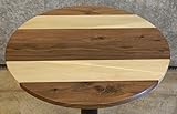 ブラックウォールナット& Spalted Mapleラウンドカット接着UpコーヒーショップテーブルトップT : 3 / 4インチ、D : 22 1 / 2 " – 10429