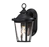 Savoy House 5-1140-BK Outdoor Sconce with Clear Shades, Black Finish by Savoy House