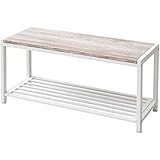 山善(YAMAZEN) テレビ台 組み立て品 ローテーブル アイアン 天板幅78cm アンティークホワイト FAMB-8030(AIV/SWH)