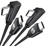 UseBean USB Type Cケーブル 4.5M (2本セット), L字型 USB C 3.2 Gen 2X2 20Gbpsデータ転送PD対応100W超急速充電 Type Cケーブル,4K/60Hz映像出力 タイプc充電ケーブル MacBook Pro,iPad Pro, Galaxy S24 S23,Matebook, Pixel等USB-C機種対応