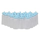 【ノーブランド品】出産祝い　ベビーシャワー　プラスチック製　ミニ哺乳瓶　 装飾 ギフト 洗礼 パーティー（ブルー）　24本