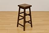 スツール 天然木製 バースツール 高さ60cm バーチェア カウンター/DBR