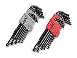 TEKTON 25282 26-pc. Long Arm Ball Hex Key Wrench Set, Inch/Metric [並行輸入品]