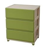 JEJ デコニー チェスト 3段 幅54 ワイド グリーン DCNW-3(IVGR)