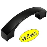 Cosmas 616 – 030 FBフラットブラックモダンキャビネットハードウェアアーチハンドルプル – 3 "インチ( 76 mm )穴中心 – 25パック