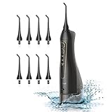 口腔洗浄器 口腔洗浄機 ジェットウォッシャー 口内洗浄機 ウォーターピック ウォーターフロス 300ML 替えノズル8本 3つモード USB