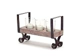 Pack of 3 Country Rustic Inspired Decorative Candle Holders with 3 Votive Cups 6.5"