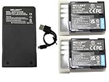 WELLSKY D-Li90 D-Li90P 互換バッテリー 2個 + K-BC90PJ / D-BC177 / D-BC90P [超軽量] USB Type C 互換充電器 バッテリーチャージャー 1個 [ 3点セット ] 純正品と同じよう使用可能 残量表示可能 ペンタックス