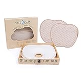 ベビー枕セットを防ぐフラットヘッド| 2有機コットンCases | reduces Plagiocephaly +は新生児自然ヘッド形状 MM-BP1