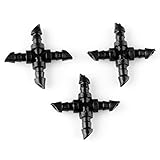 VERY100　灌漑システム散水用具　 1/4"（内径４mm/外径７mm）ホース用接続コネクター　4方向分岐コネクター　散水ホースにつなぐだけで簡単接続　20個セット