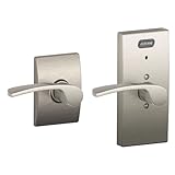 Schlage FE10 MER 619 CEN Built-in Alarm, Century Collection Merano Hall and Closet Lever Door Lock, 