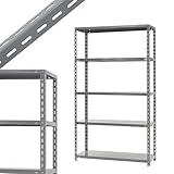 力量-2-21 幅120×奥行45×高さ210cm 5段 グレー 150㎏/段