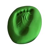 Lovoski 　出産祝い　出産記念　メモリアルグッズ　手形足型　赤ちゃん　インクパッド　安全無毒　全7色 - グリーン