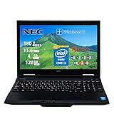 【中古品ノートPC】大手メーカー製 N E C 15.6インチ大画面 ノートPC/Corei3第4世代以上CPU/最新Windows 11 Pro＆M S OFFICE 2019/HDMI/WIFI/Bluetooth/メモリ4GB/SSD128GB/カメラ付き (外付けあり)/テンキー (外付けあり)/日本語キーボード/バッテリーは保証範囲外です