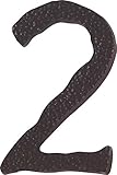 Atlas Homewares HN2L-O 5.5-Inch Large Hammered House Number-2, Aged Bronze [並行輸入品]