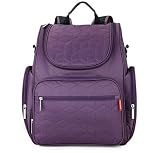 insular バックパック 防水　マザーズバッグ 多機能　大容量　ファッション (purple)