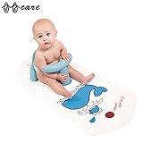 BBCare® ベイビーノンスリップ安全お風呂イス＆高温色変化機能付き長尺お風呂マット (ブルー_くじら)