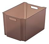 天馬 積み重ねられるボックス L 幅26×奥行36×高さ22cm PORISH スキピタボックス L クリアブラウン