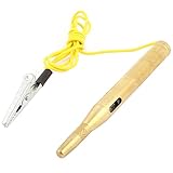 uxcell 電圧テスター ゴールドトーン 電子プローブミクロ 回路テスター DC 6-24V 自動車