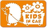 imoninn KIDS in car ステッカー　【マグネットタイプ】　No.62　花屋のハリさん　（オレンジ色）