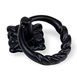 SODIAL(R)2ｘビンテージキッチン　キャビネット　カップボード　引き出しドレッサープル　ハンドルノブ---マットブラック