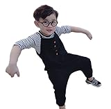 (チェリーレッド) CherryRed 子供 ベビー キッズ 女の子 男の子 ロンパース ロングパンツ サロペット オールインワン 90 ブラック