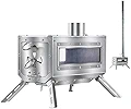 Soomloom卓上薪ストーブDECO テーブル暖炉 バーベキューBBQ焚き火台コンロ 煙突 テント調理 ステンレス鋼 折りたたみ アウトドア･キャンプヒーター・ウォーマー多用途