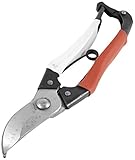 uxcell 刈りばさみ　剪定せん断　シザー ハンドル　花植物　レッド　ホワイト　ブラック　20.5 x 5 x 2cm