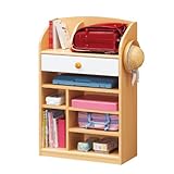 ランドセルラック 分かりやすくお片付けできるナチュラル多機能学習用品ラックシリーズ キッズ収納ラック【ワイドタイプ】