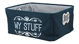 Storage Bin with My Stuff Embroidery (Blue) by Winifred and Lily