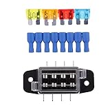 Fenteer ブラック　全4サイズ　DC12-24V 　車用　ヒューズ　ヒューズボックス　ホルダー　スペード　ターミナルキット　 - 4ウェイ