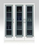 日本製 モダン 幅105cm リビングキャビネット ホワイト 完成品