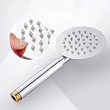 Ywyun ラウンドハンドヘルドシャワー降雨Sparyhead節水リフレッシュハンドシャワー、ステンレススチールシャワーシャワーヘッド、加圧ウォーターヒーターレインシャワーセット