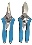 Radius Garden 2-Piece Pruning Tool Set - Includes Floral Shear and Mini Bypass Pruner, Blue [並行輸入品]
