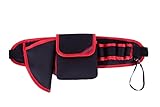 Red Multifunction Waterproof Lumbar Bag Waist Tool Belt Tool Kits Bag Hanger for Maintenance Electri
